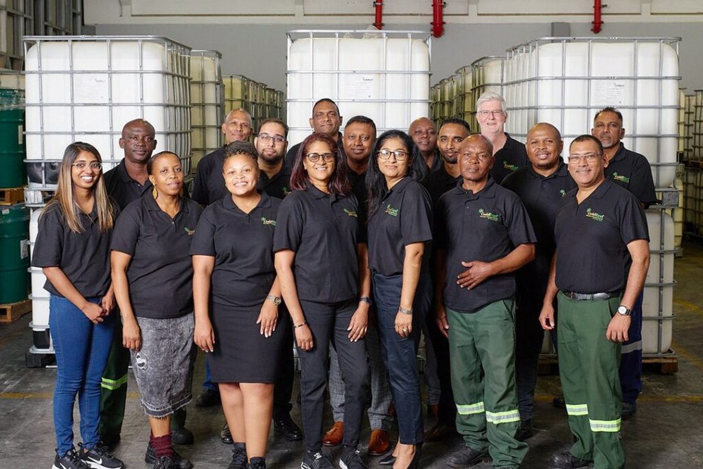The team of staff at Gold Reef Speciality Chemicals in South Africa